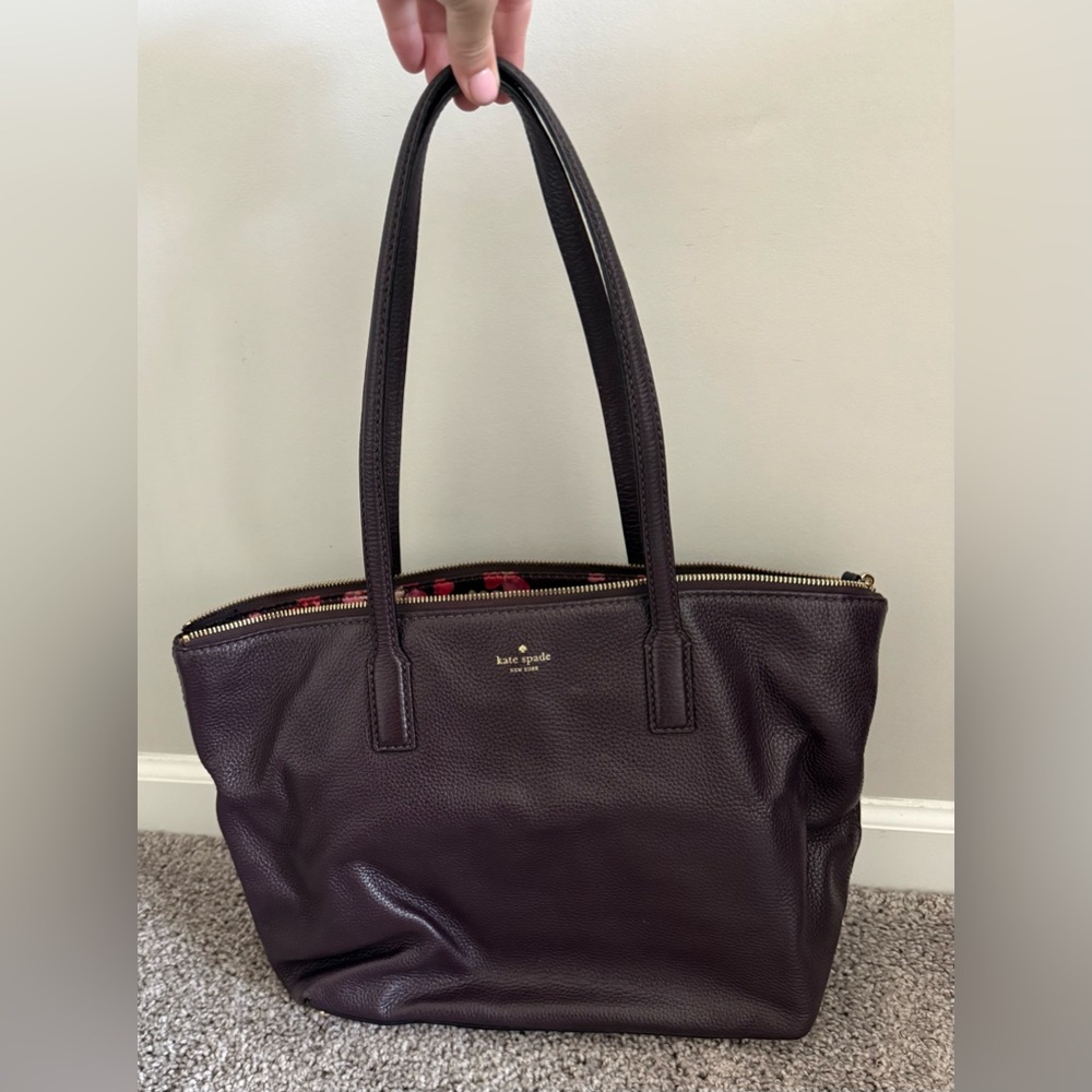 Kate Spade Dark Purple Tote Bag